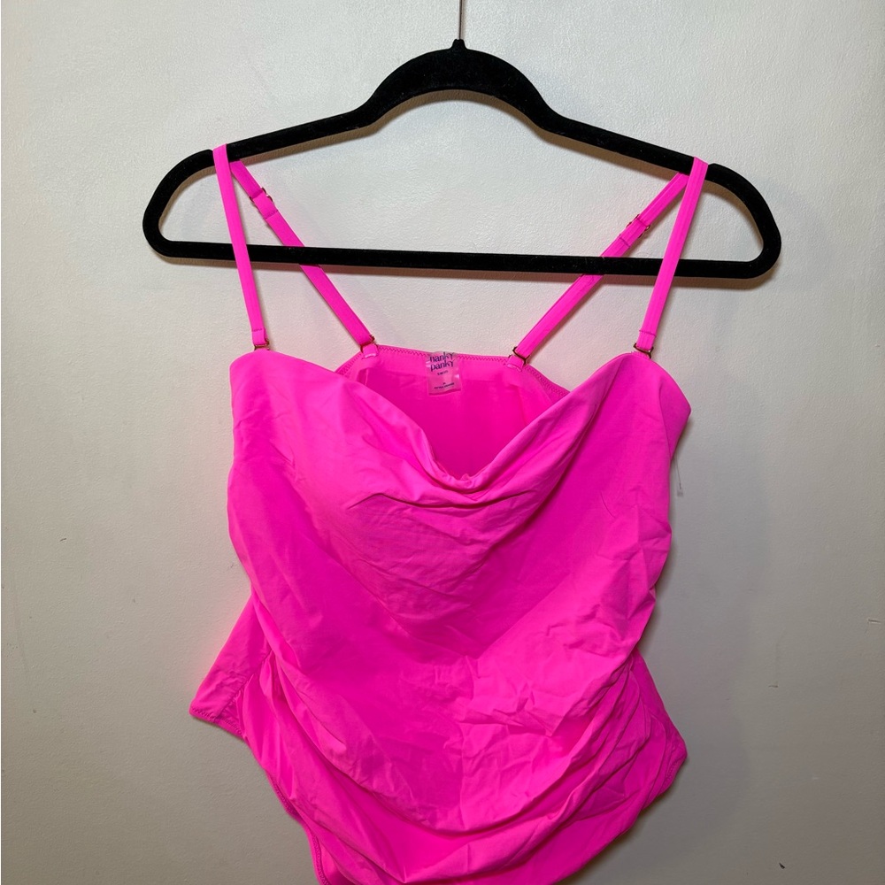 NEW…. Hanky Pansy Vibrant Pink one piece swim suit size XL